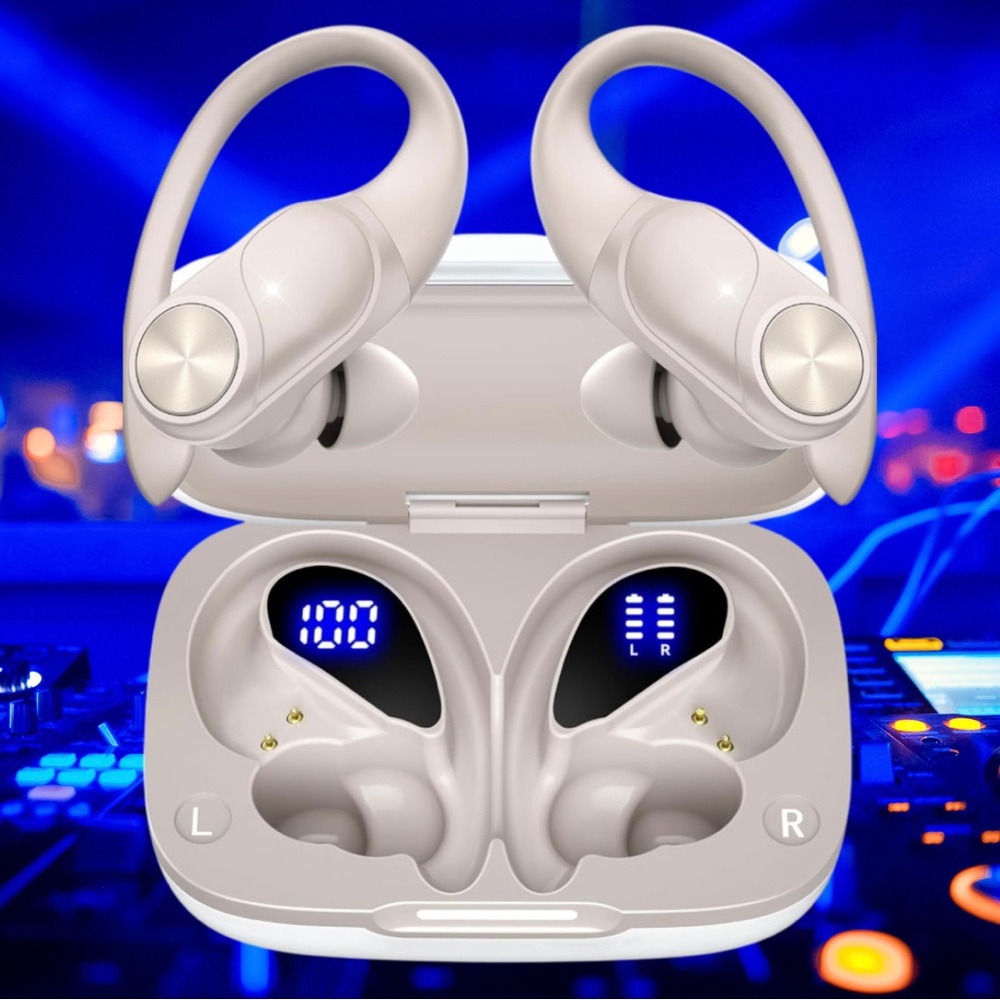 PocBuds Bluetooth Headphones Wireless Earbuds: Pearl Gray